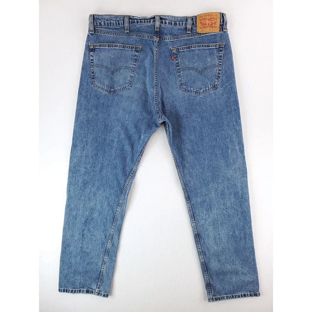 Levis 505 Jeans Mens 38x32 Blue Denim Straight Fit Medium Wash 505-1936 Classic